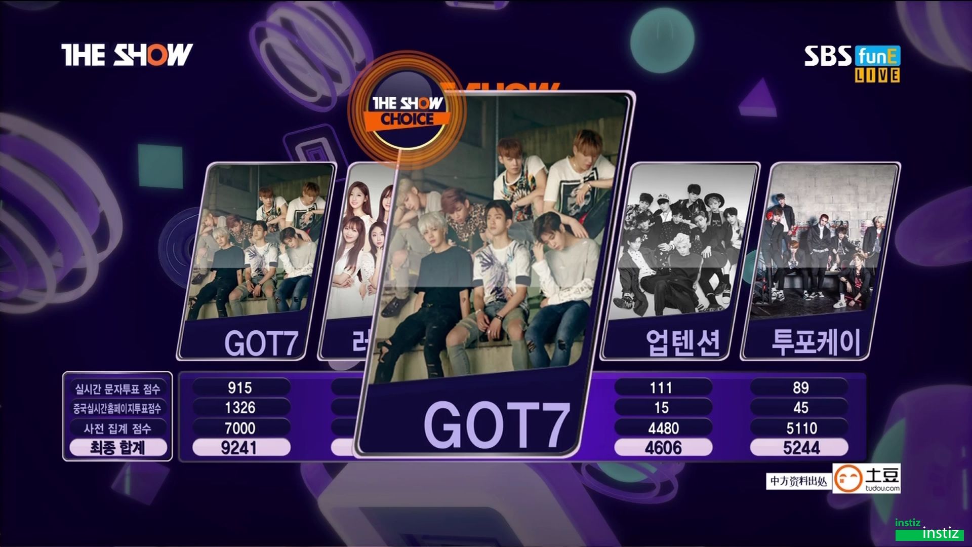 [더쇼151020] 갓세븐(GOT7) - 이 주의 SBS MTV 더쇼 초이스 수상 소감+앵콜 | 인스티즈