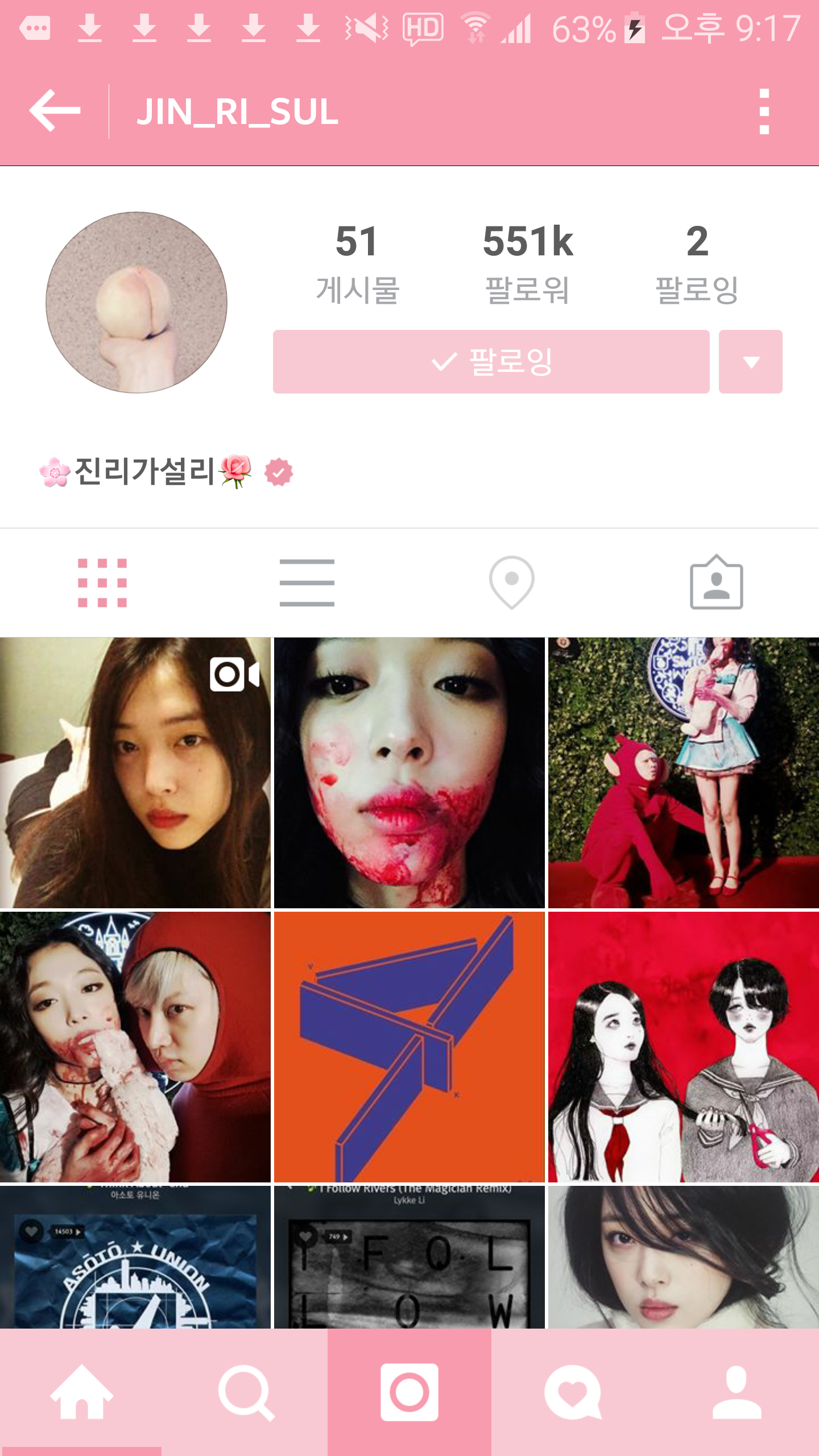 서로 인스타그램 팔로잉 한 최자-설리 커플 | 인스티즈