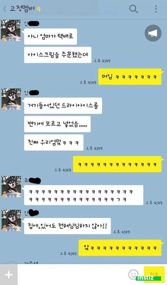 엄마가 택배로 아이스크림을 주문하셨다.kakao | 인스티즈