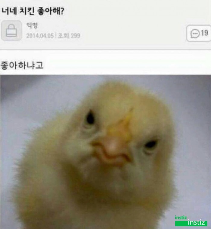 ???: 너네 치킨 좋아해? | 인스티즈