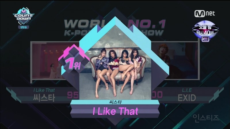 [엠카160707] 씨스타(SISTAR) - 이 주의 MCD 1위 수상 | 인스티즈
