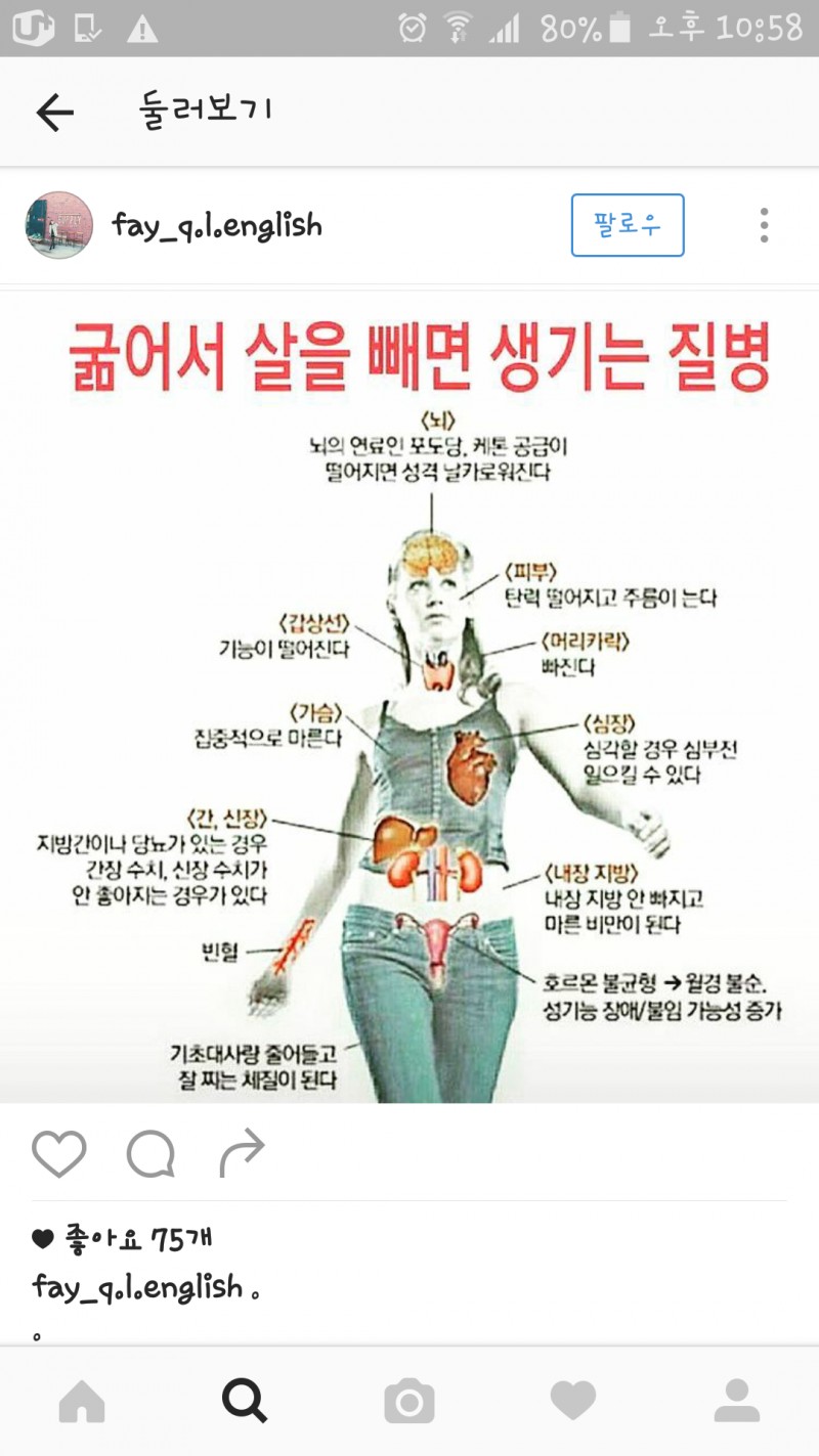 제발 굶으면서 다이어트 하지마..40 | 인스티즈