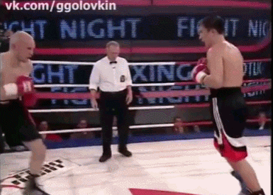자기 턱을 내주고도 카운터 쳐서 역 KO를 따내는 공략불가능 복싱계 끝판왕 본좌 골로프킨.GIF | 인스티즈