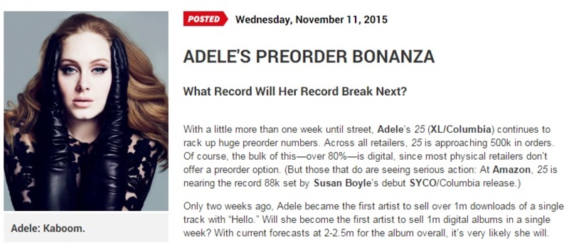 아델 미국 초동 200~250만장 예상 | 인스티즈