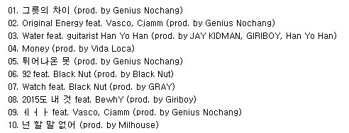 스윙스 믹스테잎 8번 트랙 "2015도 내 것 (feat. 비와이)"+ 오늘 전곡 무료 배포함 | 인스티즈