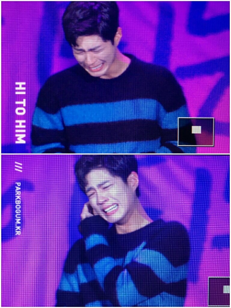 어제 생애 첫 팬미팅에서 제대로 오열한 박보검 | 인스티즈