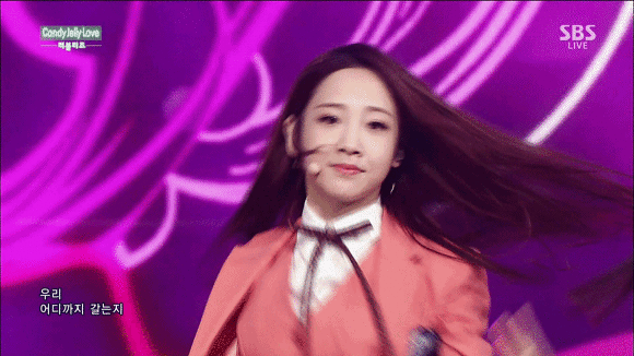 핑크핑크했던 141130 sbs 인기가요 러블리즈 Candy Jelly Love 무대영상 및 움짤 | 인스티즈