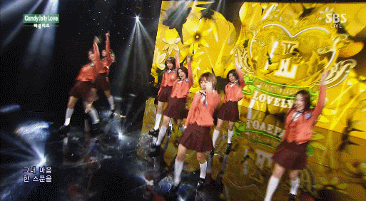 핑크핑크했던 141130 sbs 인기가요 러블리즈 Candy Jelly Love 무대영상 및 움짤 | 인스티즈