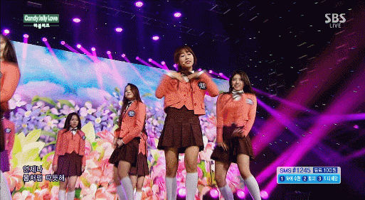 핑크핑크했던 141130 sbs 인기가요 러블리즈 Candy Jelly Love 무대영상 및 움짤 | 인스티즈