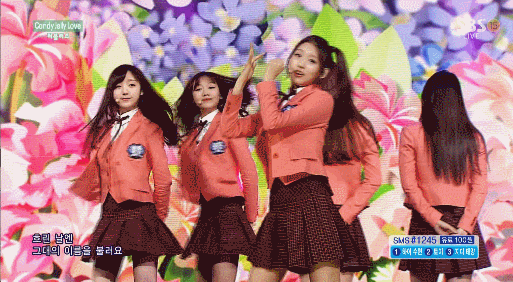 핑크핑크했던 141130 sbs 인기가요 러블리즈 Candy Jelly Love 무대영상 및 움짤 | 인스티즈