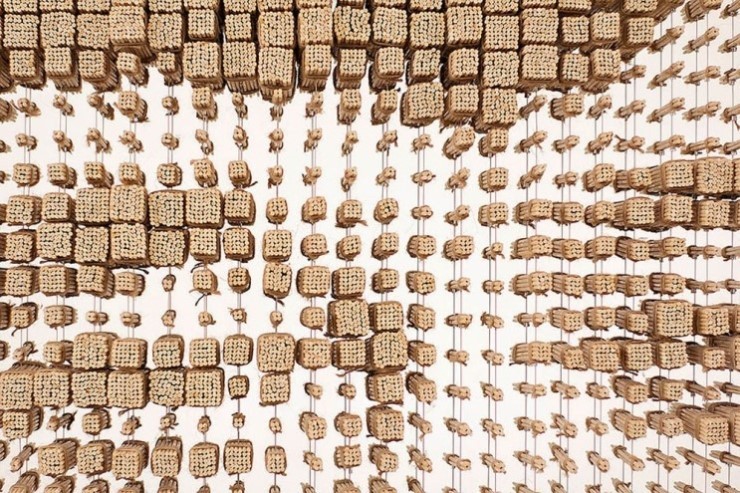 64,000개의 재활용 대나무 젓가락으로 만든 성룡 | 인스티즈