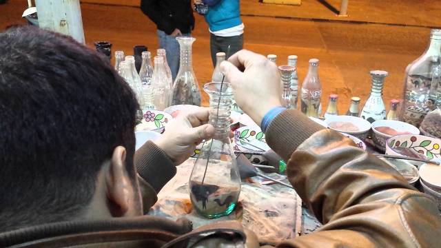 요르단의 유리병 모래그림 | 인스티즈