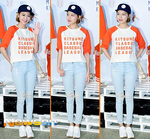 소녀시대 수영 비이커 리복X메종키츠네 콜라보레이션 기사사진 | 인스티즈