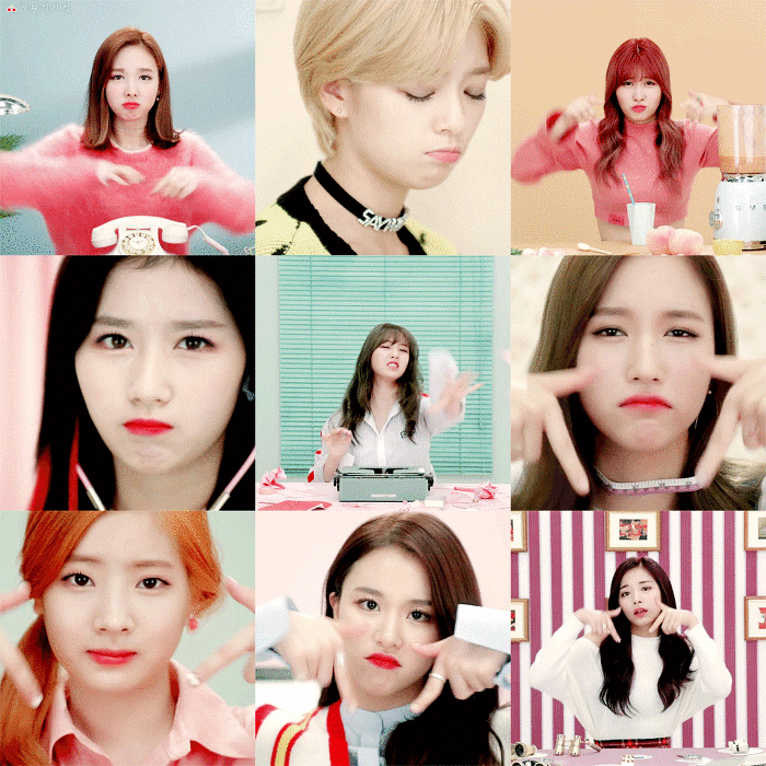 [트와이스] TT 필름 9분할 움짤(9개의 캐릭터, 9개의 미모) | 인스티즈
