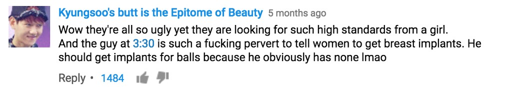 몸매평가하는 남자들 + 댓글반응 (유투브) | 인스티즈