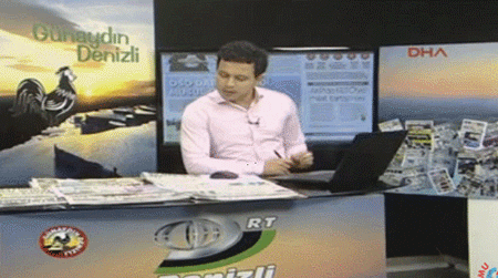 터키 아침 생방송 도중 난입한 길고양이.jpgif | 인스티즈