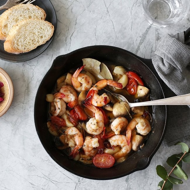간단하게 만드는 스페인 지중해 요리[감바스알아히요] | 인스티즈