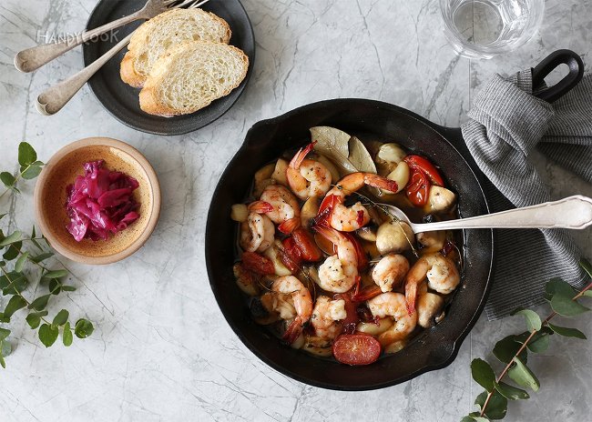 간단하게 만드는 스페인 지중해 요리[감바스알아히요] | 인스티즈