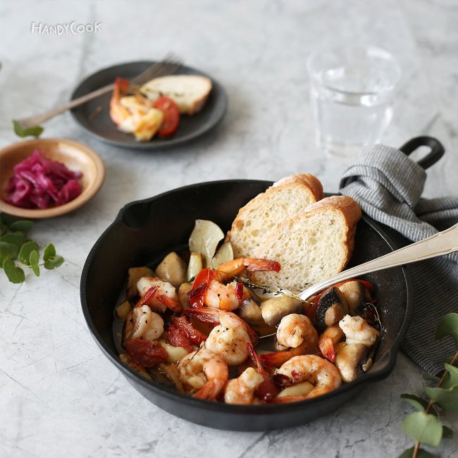 간단하게 만드는 스페인 지중해 요리[감바스알아히요] | 인스티즈