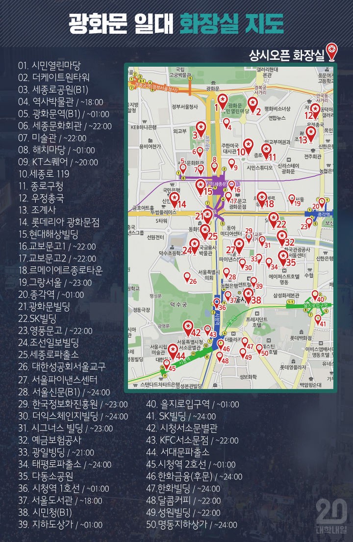 5차 촛불집회, 미리 알고 가야 할 6가지 | 인스티즈