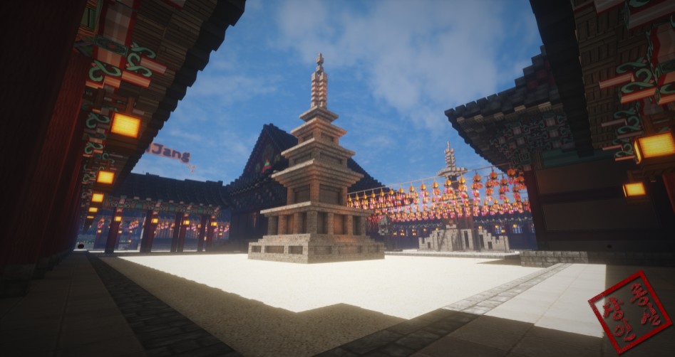 마인크래프트로 만든 불국사,한옥.jpg | 인스티즈