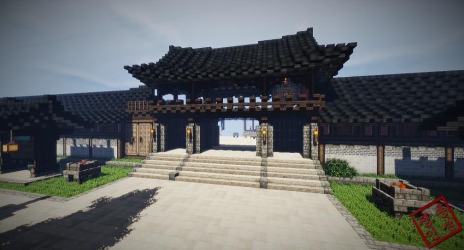 마인크래프트로 만든 불국사,한옥.jpg | 인스티즈