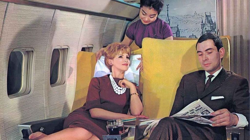 60년대 비행기 이코노미 사진을 보고 흥미돋아 찾아보는 6,70년대 비행기 내부 모습 | 인스티즈