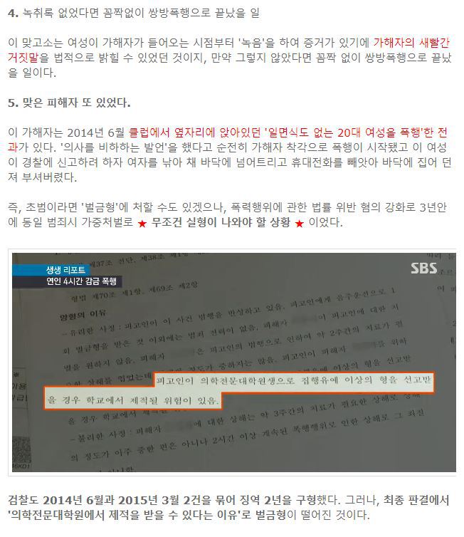"남자친구 전화를 감히 예의있게 안받는다" 여자친구 감금, 폭행 의전원생 제적 "적법" (정리) | 인스티즈